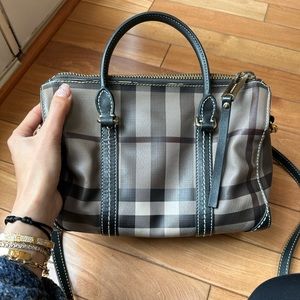Burberry leather crossbody bag tote